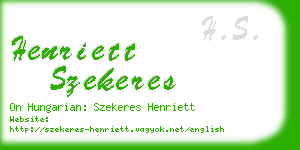 henriett szekeres business card